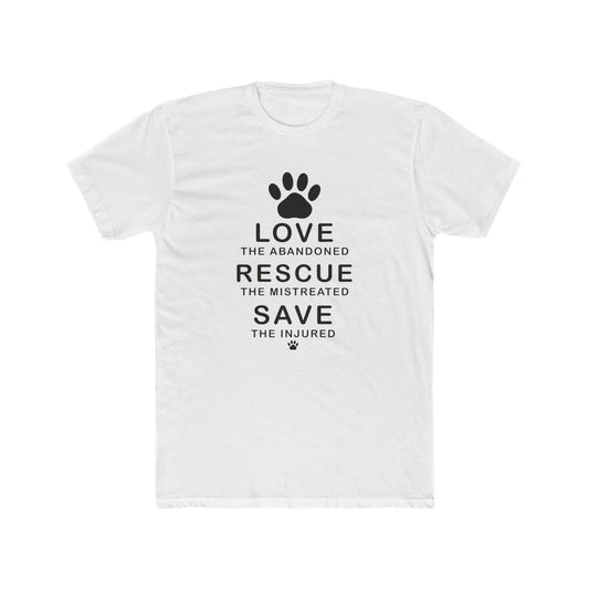 Super Comfortable Animal Rescue Cotton Crew T-Shirt - Select Dog Bargains