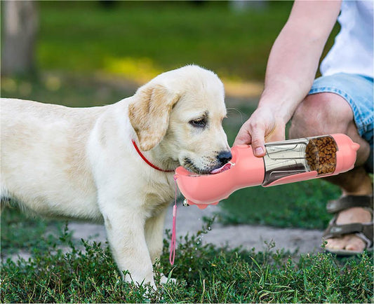 3 in 1 Water Bottle, Feeder And Garbage Bag - Select Dog Bargains